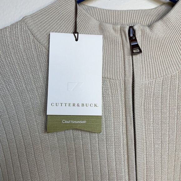 Cutter & Buck Ribbed Pullover 1/4 Zip up Sweater 100% cotton - Picture 6 of 11